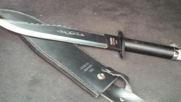 Paramedics found a Gold Coast man with a knife lodged in his stomach on Thursday night.