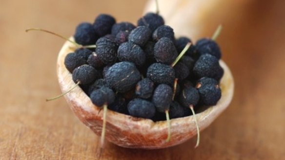 Dried mountain pepper berries have both sweet and savoury uses.