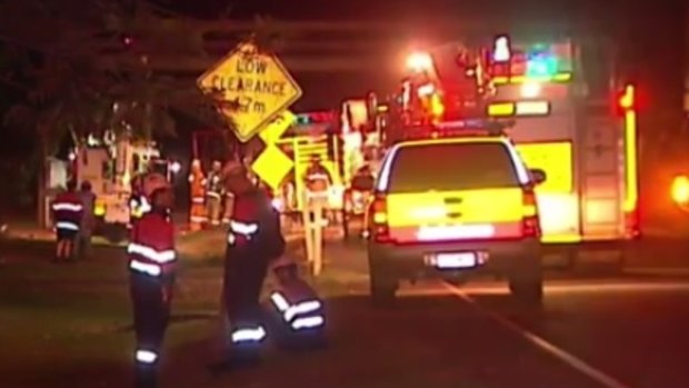 Fire crews battled to control a blaze at the Gold Coast overnight.