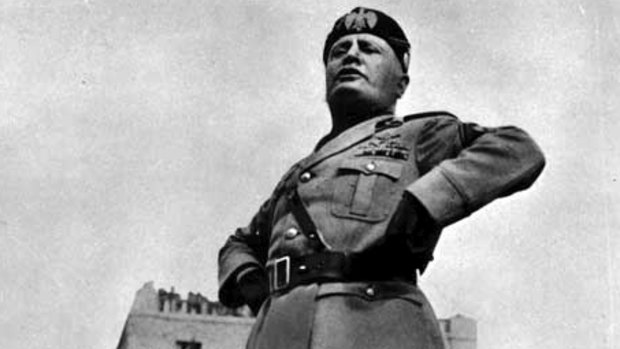 Italian dictator Benito Mussolini.