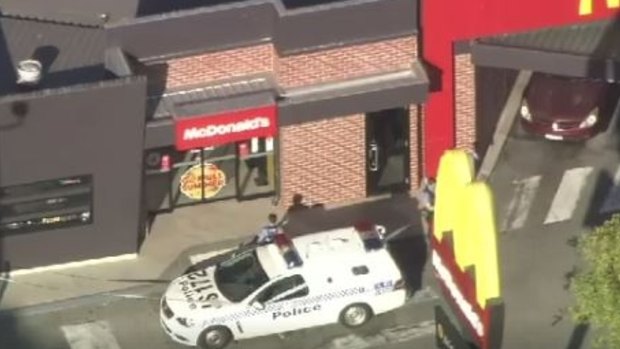 Two teenagers were reportedly stabbed outside McDonalds during the violence.