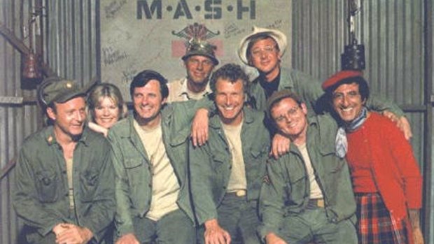 TV favourite: Wayne Rogers (fifth from left) with his M.A.S.H. co-stars. 