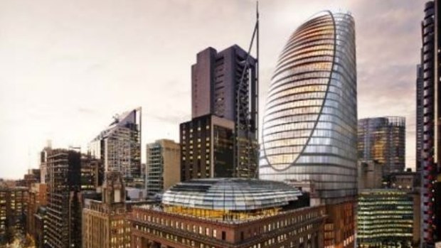 An artist's impression of Macquarie's proposed northern tower at Martin Place.