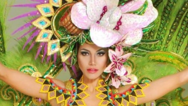 Miss Universe Panama's Keity Drennan will adorn a costume representing the flower and coffee fair of her country.