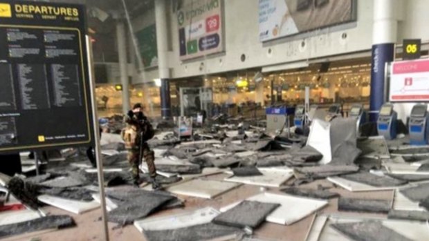 Brussels airport was rocked by at least two explosions, according to witnesses.