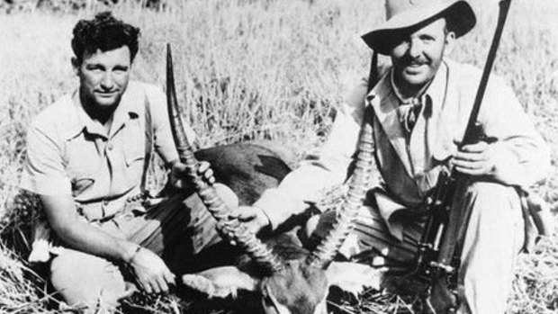 Author Robert Ruark (right) with legendary game hunter Harry Selby in East Africa in 1954. 