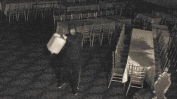 CCTV footage shows a person inside the function centre on December 26, 2016.