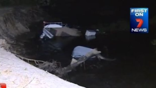 Campers had to flee in darkness as the sinkhole opened up at a beach camping ground north of Rainbow Beach.