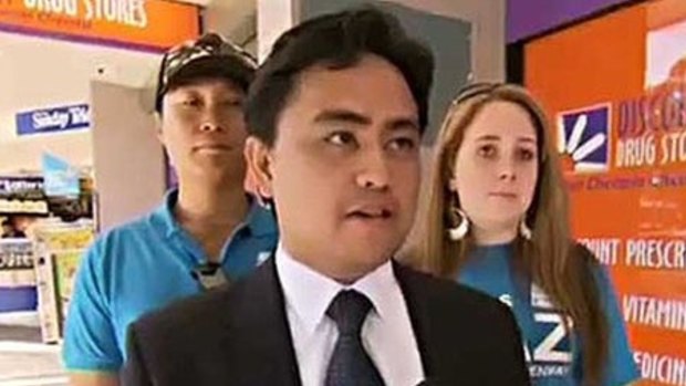 Jaymes Diaz failed in his bid for the seat of Greenway in the 2013 election after a Channel 10 interview.
