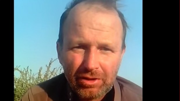 Craig Bruce McAllister, seen here in a video obtained by Yemeni website Mareb Press, is reportedly being held hostage.