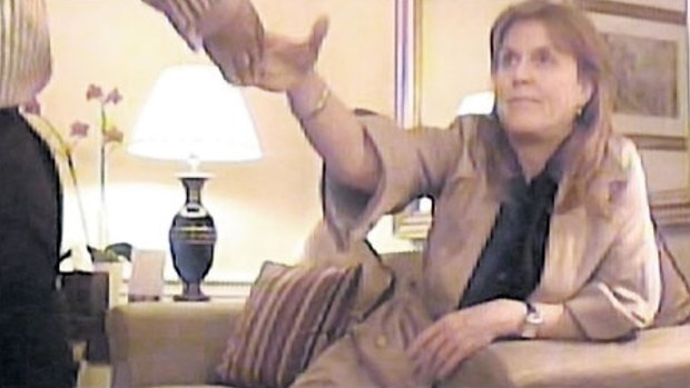 Duchess of York, Sarah Ferguson, meets Mazher Mahmood in a <i>News of the World</i> video from 2010.