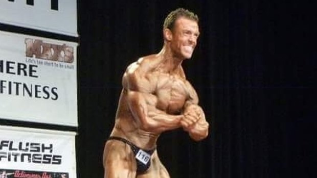Mr Newell competing in the 2011 Mr Universe competition in America.
