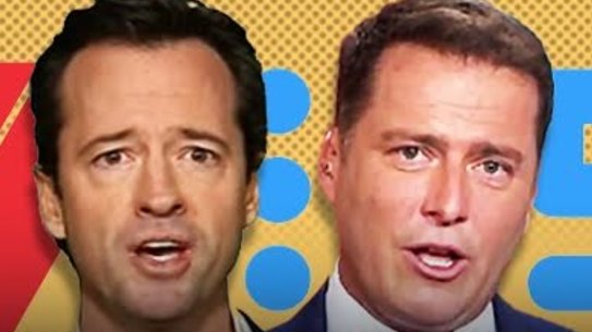 Networks in battle: Seven's Rio Olympics commentator Hamish McLachlan, left, and Nine's former London Games commentator, Today co-host Karl Stefanovic.