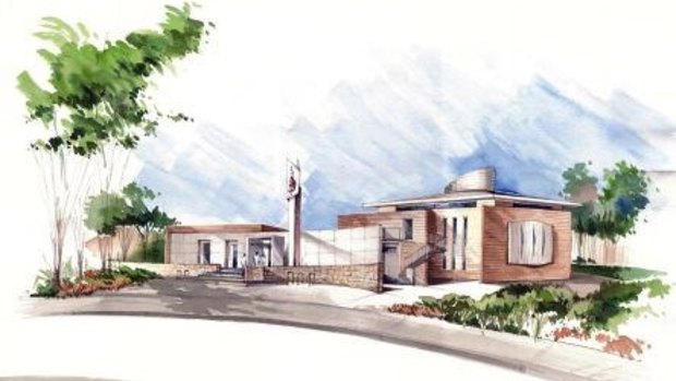 An artist impression of the proposed Gungahlin Mosque.