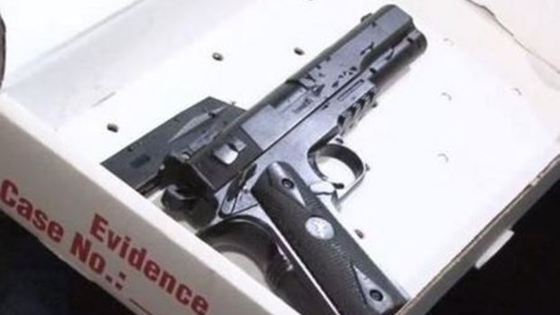 Toy gun allegedly held by Tamir E. Rice.