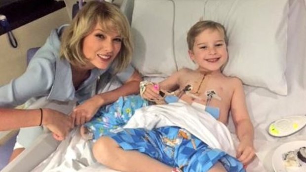 Taylor Swift visited children in a Brisbane hospital while she was in the country.