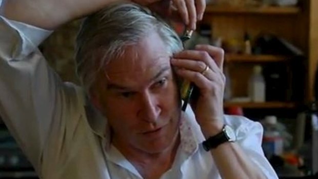 Uncertainty and complexity: Michael Lawler demonstrates his unorthodox and possibly illegal phone recording technique.