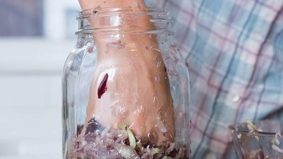 Place mixture into a jar or crock and press down firmly as you go.