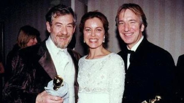 Ian McKellen, Greta Scacchi and Alan Rickman at the 1997 Golden Globe Awards.
