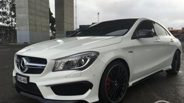 A Mercedes sedan similar to the car stolen from a Port Melbourne home on Thursday morning.