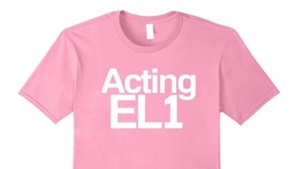 Amazon's version of the Acting EL1 T-shirt.