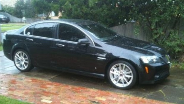 Police have released an image of the victim's stolen black Commodore.