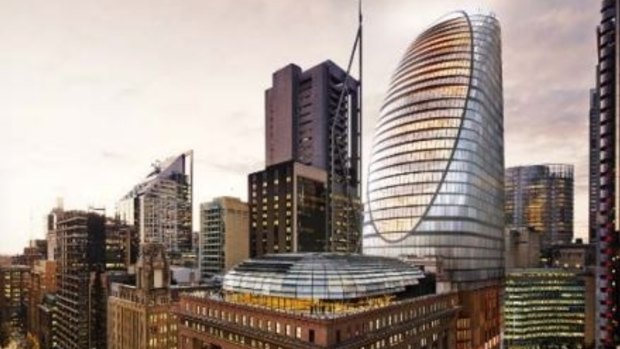 An artist's impression of Macquarie's proposed northern tower at Martin Place.