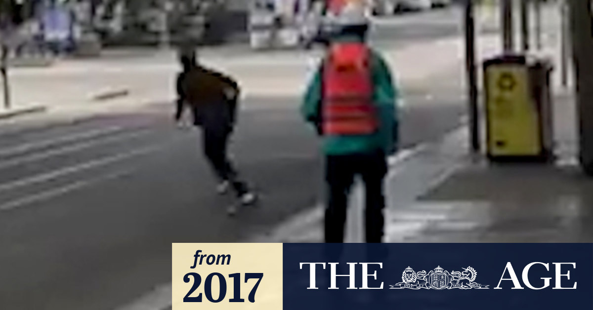 Hero throws oBike under car to stop masked teen armed with knife on Flinders Street