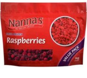 Nanna's frozen raspberries.