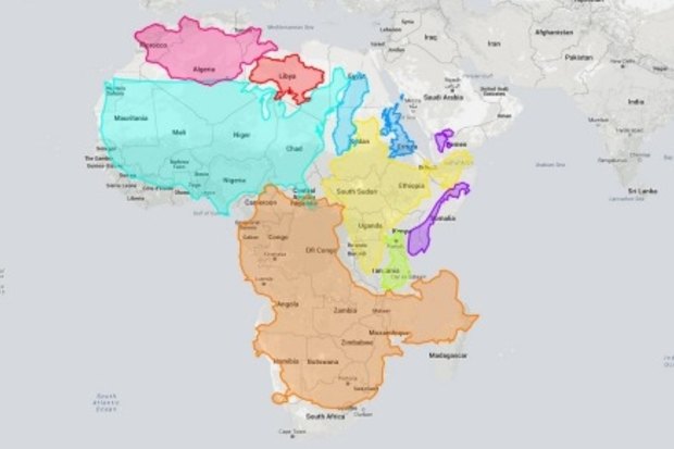 Interactive tool shows the true size world's countries