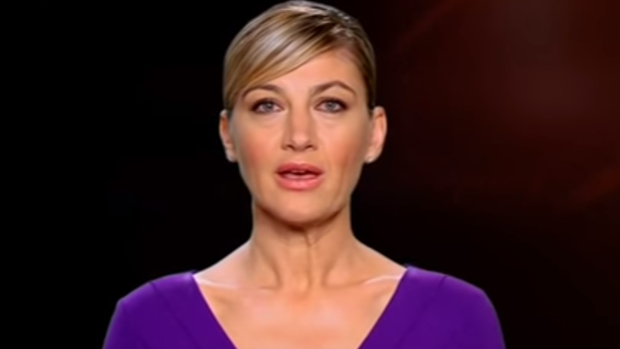 Tara Brown in 2012, introducing a story about an 'international kidnapping'.