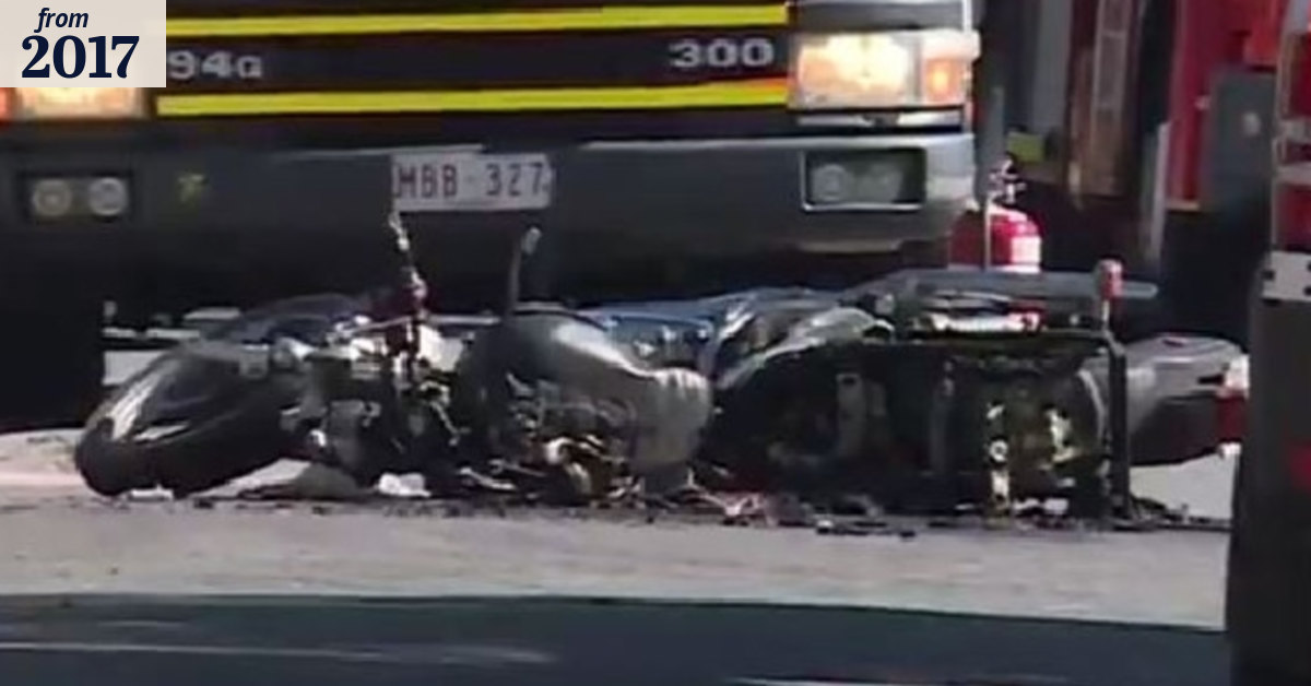 Motorbike rider caught up in fiery hit-run dies as teen gang remain on ...