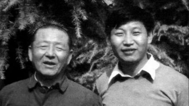 Xi Jinping and his father Xi Zhongxun.