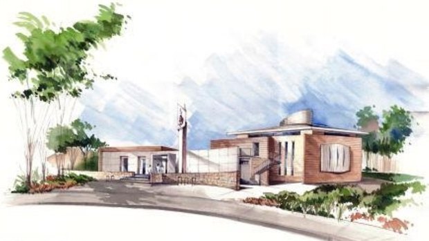 An artist's impression of the proposed Gungahlin Mosque.