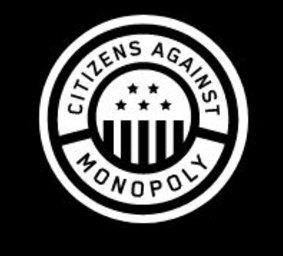 Citizens Against Monopoly emblem from website.