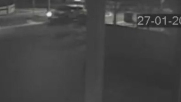 Police have released CCTV footage of an SUV with a broken headlight near the scene of the hit and run.