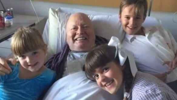 Bert Newton in hospital in March 2017.