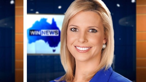 Uncertain future: WIN news reader Amy Duggan.