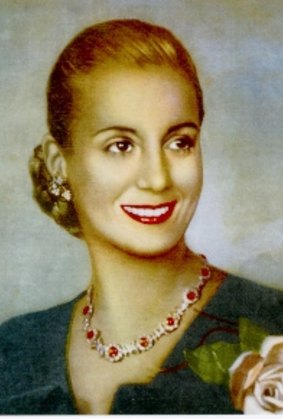 Personal treasures stolen: Argentine populist diva Evita Peron.