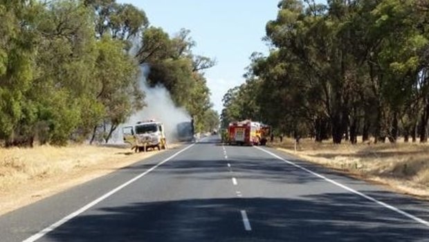 The Forrest Highway was closed on Tuesday afternoon due to a truck fire.