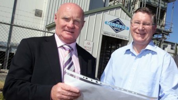 Midfield Group managing director Colin McKenna with Premier Denis Napthine.