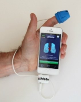 iThlete, a phone application device used for sporting teams such as the Canberra Raiders, to measure heart rate variability.