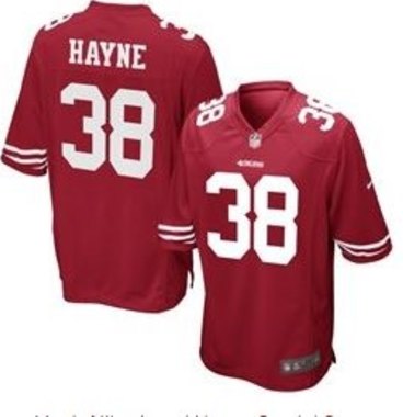 Men's San Francisco 49ers Jarryd Hayne Nike Scarlet Game Jersey