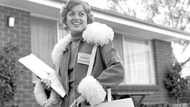 Before the online census: An Australian census collector in 1976.