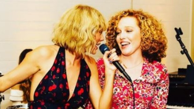 Abigail Anderson with BFF Taylor Swift at their Fourth of July celebrations last year.