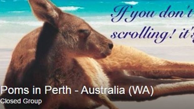 The 'Poms in Perth' Facebook page