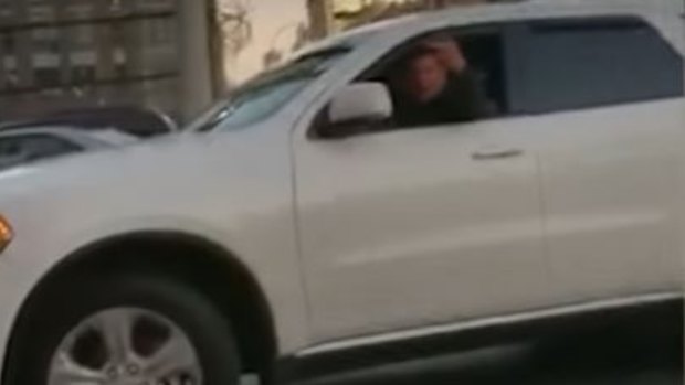 Man berating a Muslim driver in New York City.