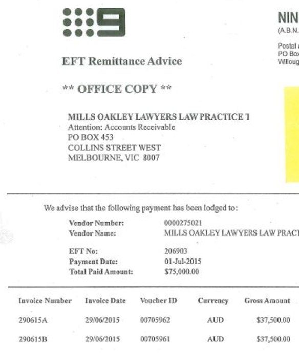 The Nine Network paid Belle Gibson $75,000 for appearing on 60 Minutes.