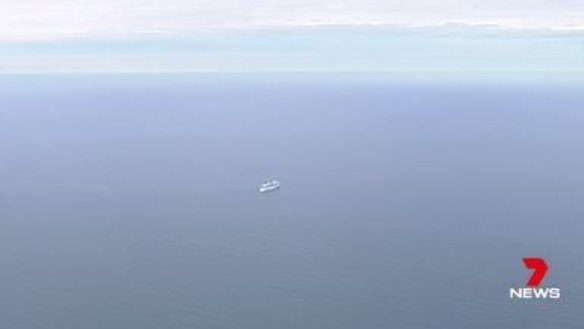 The Norwegian Star, drifting in the middle of the ocean.