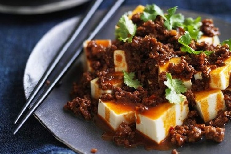 Textural and spicy Hot beef and tofu  